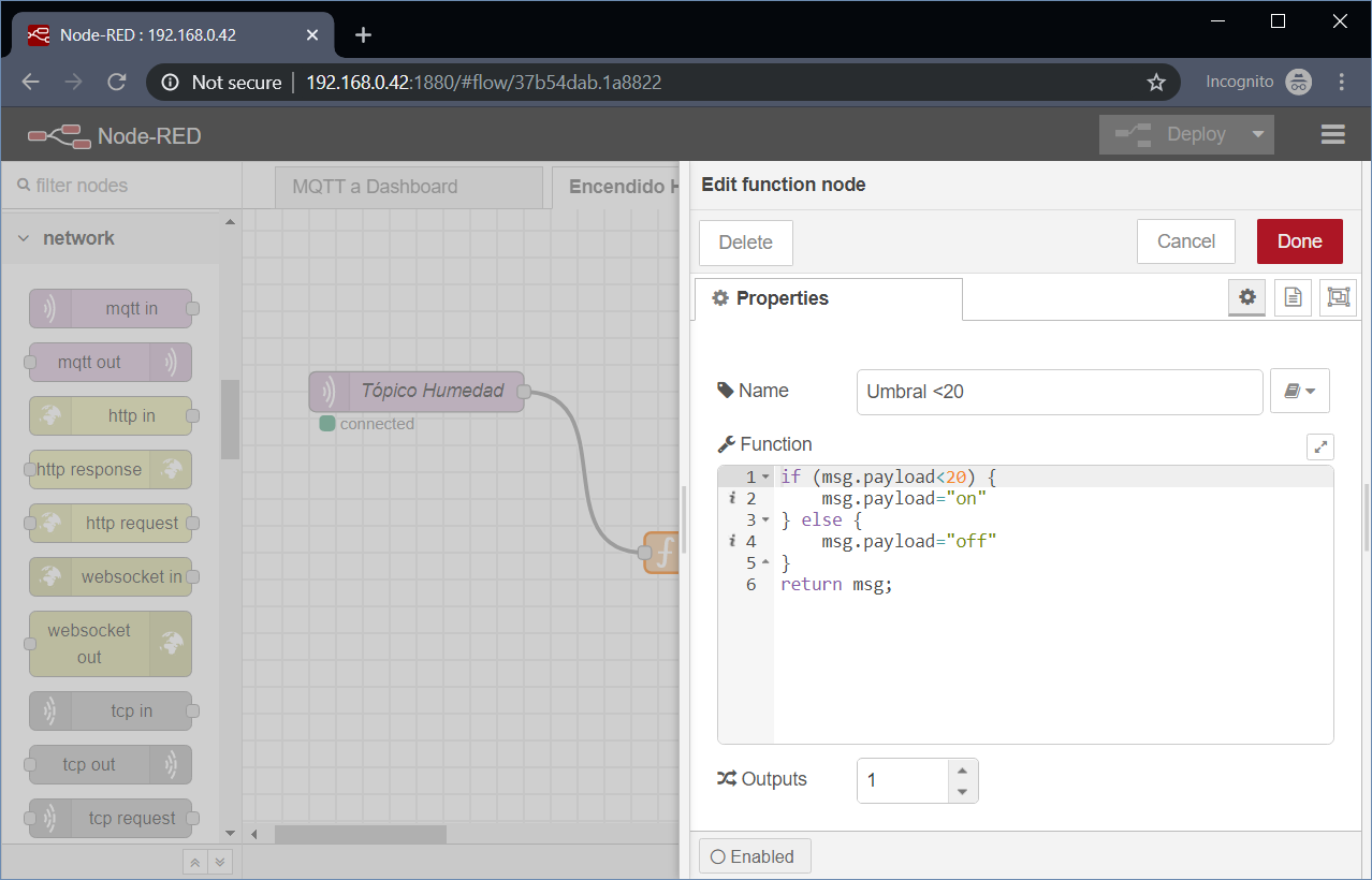 Node-RED Function Node Details
